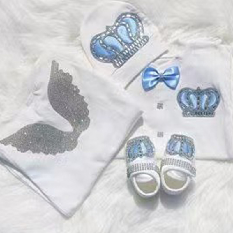Baby Clothing Name - 4 قطع ملابس أطفال ترحيبية بتصميم