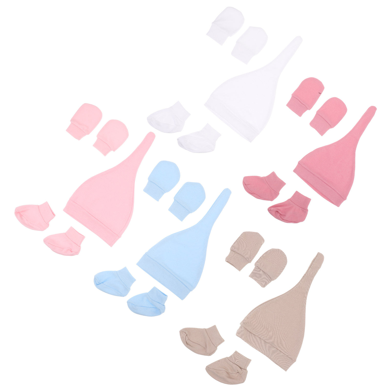 Baby Clothing Essentials Newborn - 5 مجموعات ملابس أطفال، قطن ناعم،