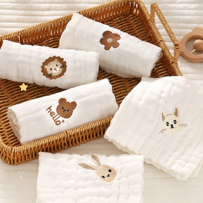Baby Clothing Wash - 6 طبقة القطن التطريز الطفل اللعاب