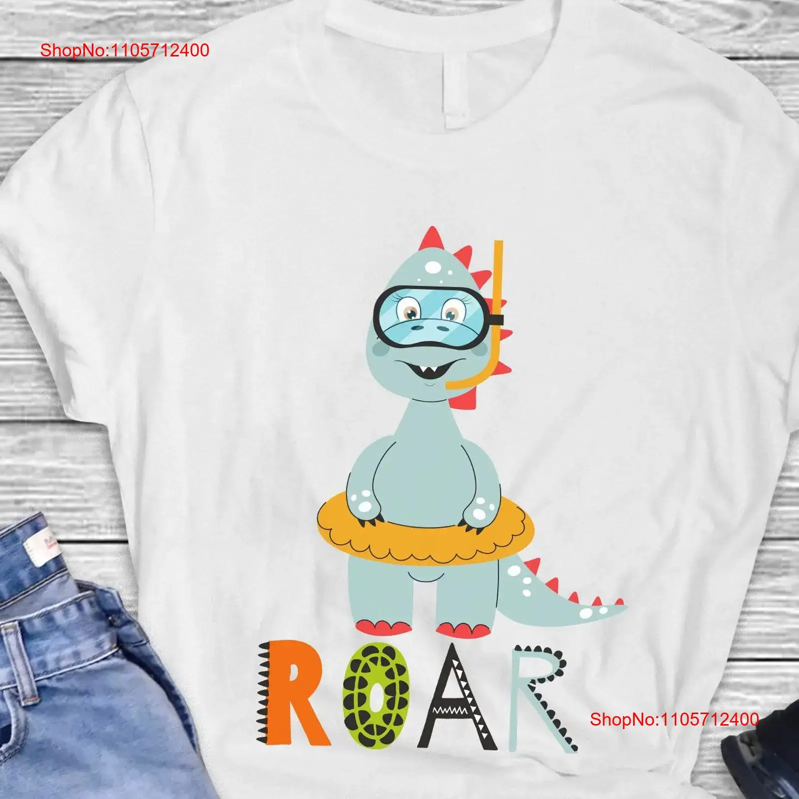 تي شيرت Abdl بتصميم ديناصور Ba - مراجعة Baby Clothing Wash وسعره