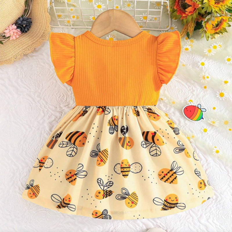 (0-3 سنوات فستان طفلة) صيف جدي - مراجعة Baby Clothing Yellow وسعره