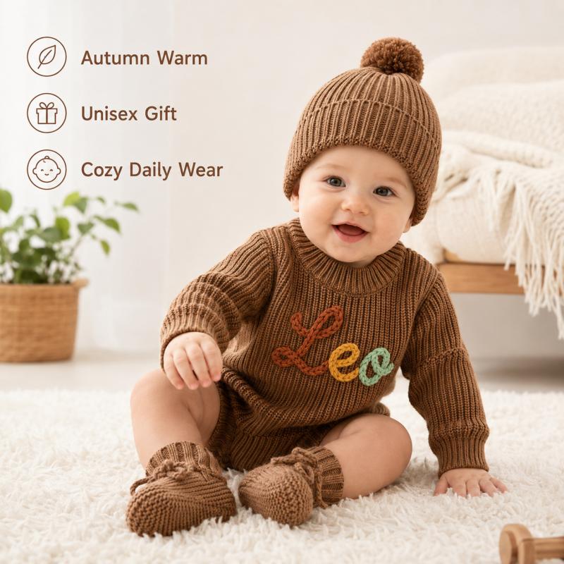 بدلة أطفال مخصصة مطرزة بالاسم، - مراجعة Baby Clothing Name وسعره