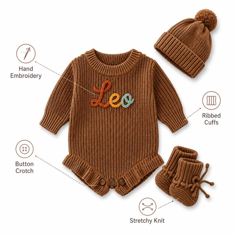 بدلة أطفال مخصصة مطرزة بالاسم، - مراجعة Baby Clothing Name وسعره