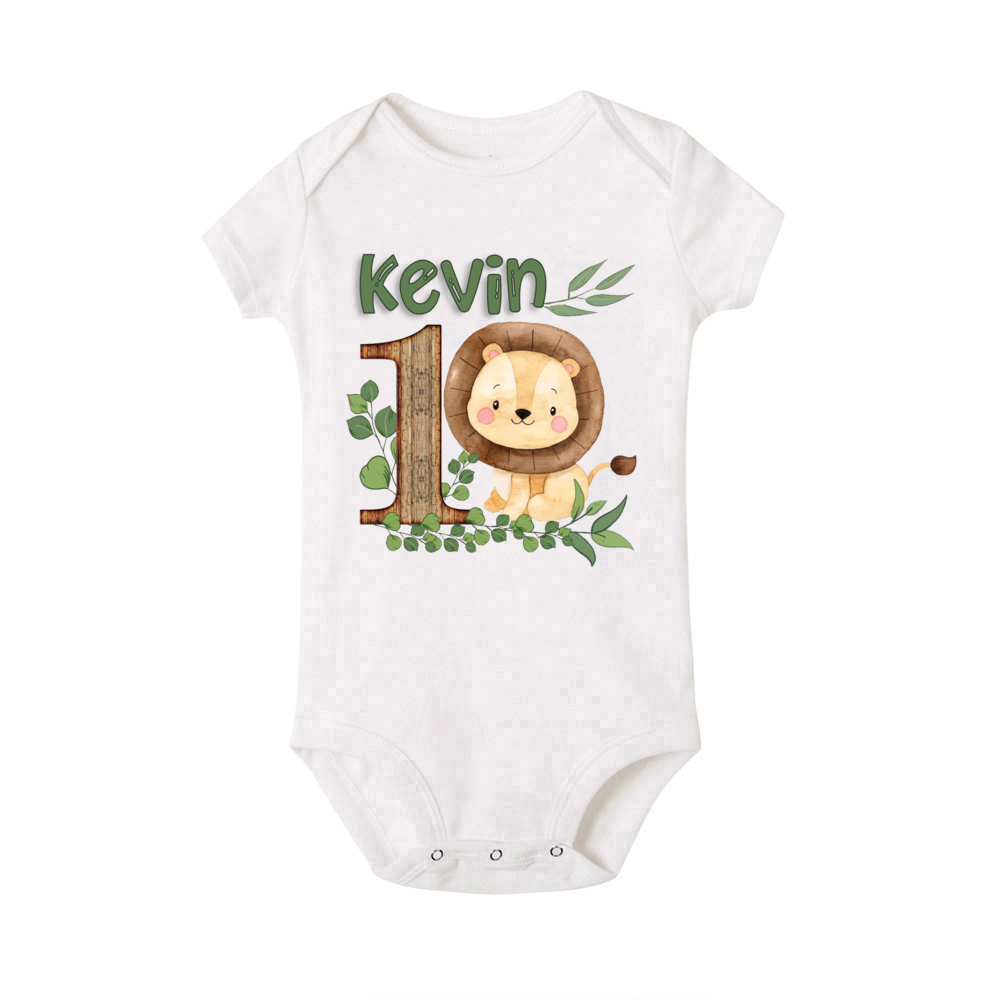 شخصية سفاري الحيوان مع اسم الط - مراجعة Baby Clothing Name وسعره